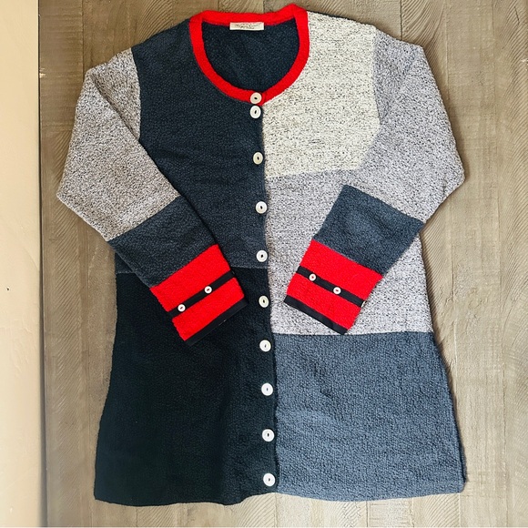 Chic Colorblock Cardigan Sweater - Picture 2 of 6